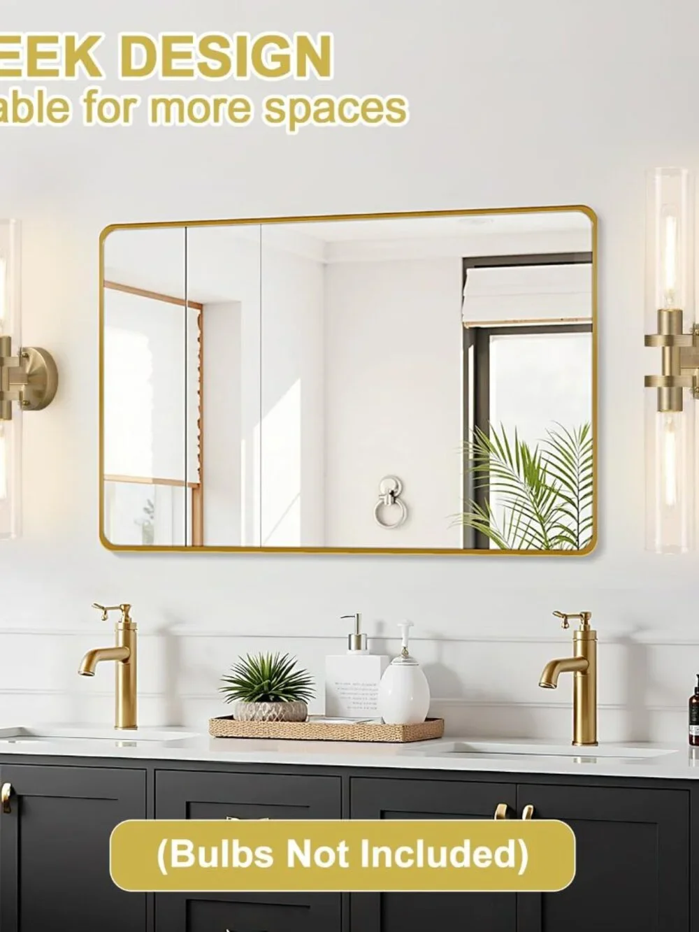 Wall Sconces Set of Two, Hardwired Brass Bathroom Sconces Wall Lighting